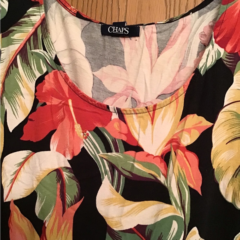 Chaps 2x floral midi dress